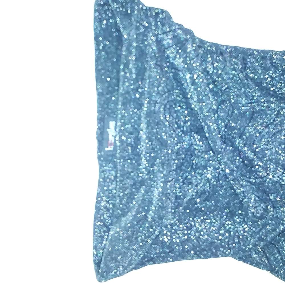 Hourglass DRESS S STRAPLESS GLITTER Form Fitting Formal Cocktail Asymmetrical - Picture 6 of 6